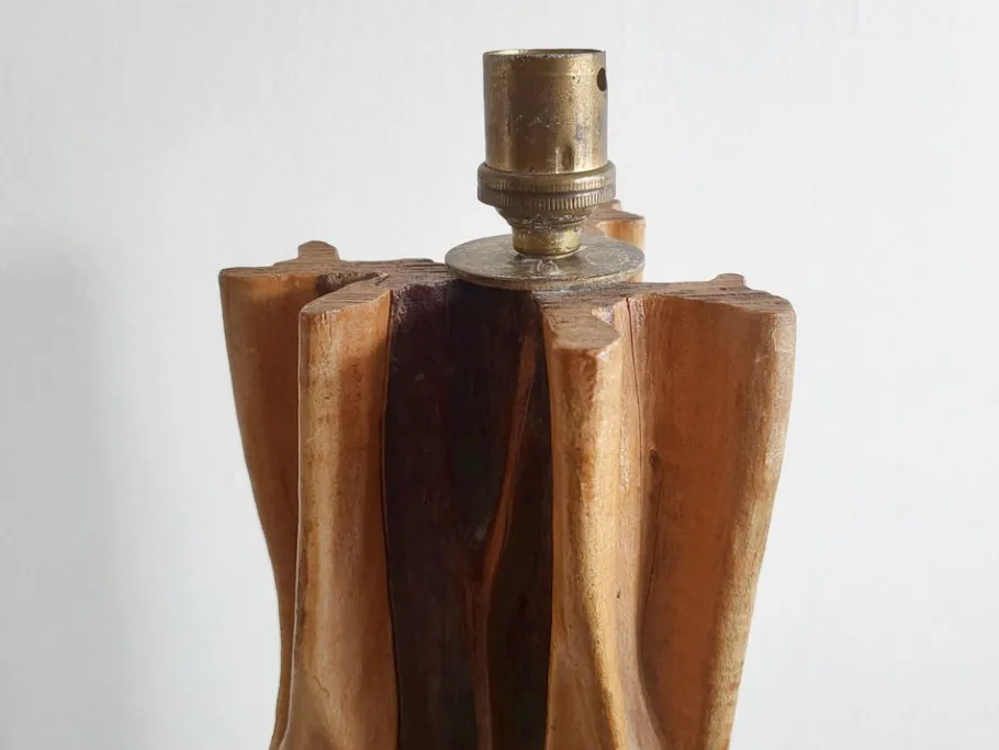 Best Pamono Mid-Century French Floor Lamp in Driftwood & Mahogany, 1950s