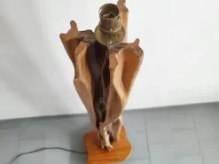 Best Pamono Mid-Century French Floor Lamp in Driftwood & Mahogany, 1950s