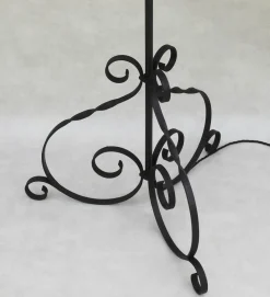 Pamono Mid-Century French Wrought Iron Floor Lamp, 1950s