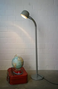 Outlet Pamono Mid-Century German Grey Metal Floor Lamp, 1960s