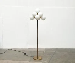 Hot Pamono Mid-Century German Space Age Brass Floor Lamp from Kaiser Leuchten, 1960s