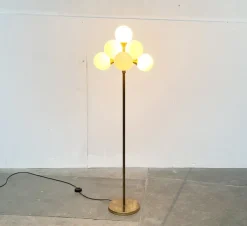 Hot Pamono Mid-Century German Space Age Brass Floor Lamp from Kaiser Leuchten, 1960s