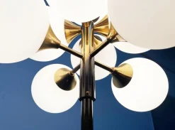 Hot Pamono Mid-Century German Space Age Brass Floor Lamp from Kaiser Leuchten, 1960s