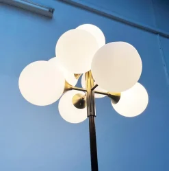 Hot Pamono Mid-Century German Space Age Brass Floor Lamp from Kaiser Leuchten, 1960s