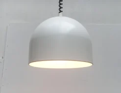 Best Pamono Mid-Century German Space Age White Pendant Lamp from Staff Leuchten