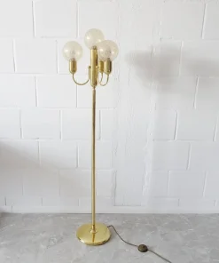 Best Pamono Mid-Century Golden Floor Lamp from Sölken Leuchten