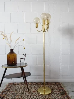 Best Pamono Mid-Century Golden Floor Lamp from Sölken Leuchten