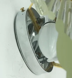 Best Pamono Mid-Century Hollywood Regency Style Metal Wall Sconce with Glass Rods