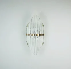 Best Pamono Mid-Century Hollywood Regency Style Metal Wall Sconce with Glass Rods