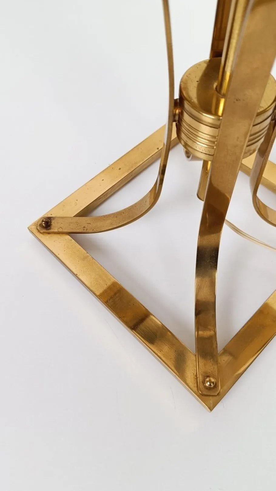 Clearance Pamono Mid-Century Hollywood Regency Brass and Cane Webbing Table Lamp, 1970s