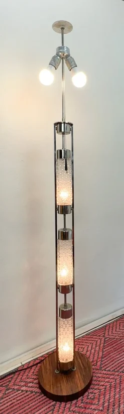 Hot Pamono Mid-Century Iluminated Glass Tubes Floor Lamp attributed to Richard Essig, 1970s