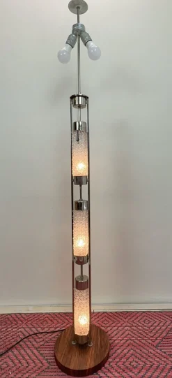 Hot Pamono Mid-Century Iluminated Glass Tubes Floor Lamp attributed to Richard Essig, 1970s