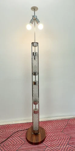 Hot Pamono Mid-Century Iluminated Glass Tubes Floor Lamp attributed to Richard Essig, 1970s