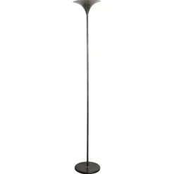 Sale Pamono Mid-Century Italian Black Aluminum Tulip Floor Lamp with Gold Finishes, 1970s