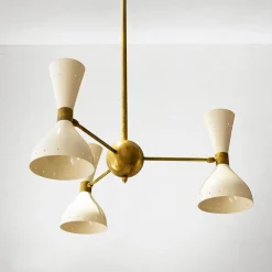 Best Pamono Mid-Century Italian Chandelier in Brass, 1950