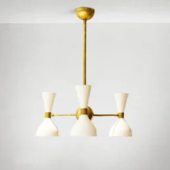 Best Pamono Mid-Century Italian Chandelier in Brass, 1950