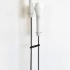 Outlet Pamono Mid-Century Italian Floor Lamp in Glass, Wood and Brass attributed to Stilnovo, 1960s