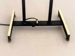 Outlet Pamono Mid-Century Italian Floor Lamp in Glass, Wood and Brass attributed to Stilnovo, 1960s