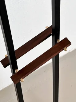 Outlet Pamono Mid-Century Italian Floor Lamp in Glass, Wood and Brass attributed to Stilnovo, 1960s