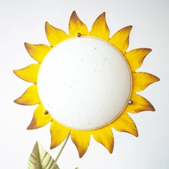 Best Pamono Mid-Century Italian Metal Painted Sunflower Table Lamp, 1970s