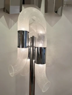 Discount Pamono Mid-Century Italian Modern Murano Glass Floor Lamp by Aldo Nason for Mazzega, 1970s