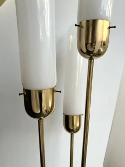 Hot Pamono Mid-Century Italian Modern Brass & Reed Floor Lamp attributed to Mazzega, 1970s