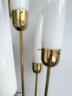 Hot Pamono Mid-Century Italian Modern Brass & Reed Floor Lamp attributed to Mazzega, 1970s