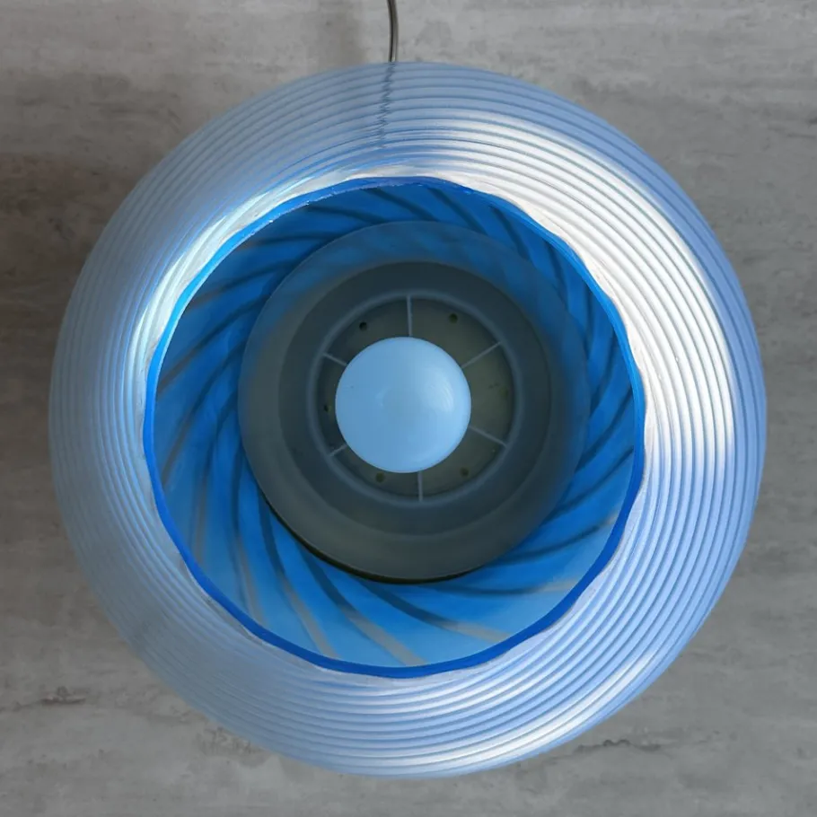 Best Pamono Mid-Century Italian Murano Glass Swirl Mushroom Table Lamp with Brass Base, 1970s