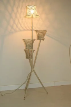 Best Pamono Mid-Century Italian Perforated Floor Lamp, 1950s