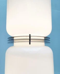 Pamono Mid-Century Italian Space Age Glass Floor Lamp, 1960s