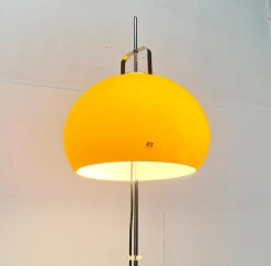 New Pamono Mid-Century Italian Space Age Yellow Lucerna Floor Lamp from Guzzini, 1960s