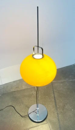 New Pamono Mid-Century Italian Space Age Yellow Lucerna Floor Lamp from Guzzini, 1960s