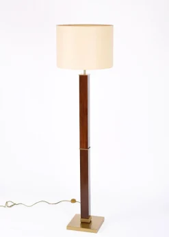 Sale Pamono Mid-Century Italian Wood and Steel Floor Lamp from Zonca Voghera, 1980s
