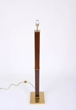 Sale Pamono Mid-Century Italian Wood and Steel Floor Lamp from Zonca Voghera, 1980s
