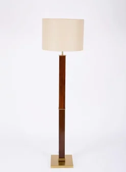 Sale Pamono Mid-Century Italian Wood and Steel Floor Lamp from Zonca Voghera, 1980s