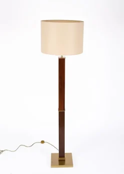 Sale Pamono Mid-Century Italian Wood and Steel Floor Lamp from Zonca Voghera, 1980s