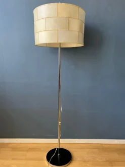 Sale Pamono Mid-Century Leather Floor Lamp from Staff Leuchten, 1970s