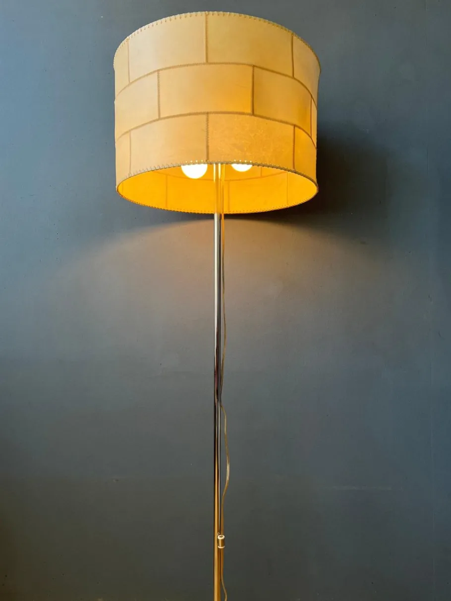Sale Pamono Mid-Century Leather Floor Lamp from Staff Leuchten, 1970s