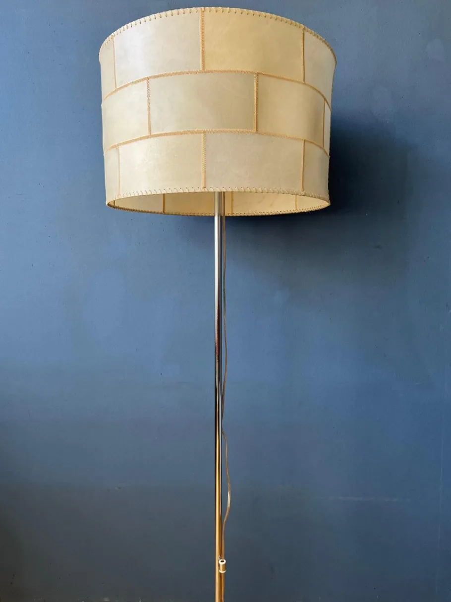 Sale Pamono Mid-Century Leather Floor Lamp from Staff Leuchten, 1970s