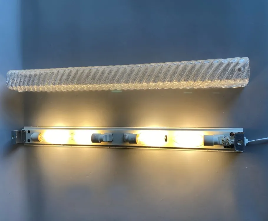 Best Pamono Mid-Century Long Frosted Glass Wall Lamp from Eglo, Austria, 1970s