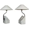 Best Pamono Mid-Century Marble and Steel Table Lamps from Bergboms, 1970s, Sweden, Set of 2