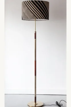 Clearance Pamono Mid-Century Minimalist Rosewood and Brass Floor Lamp, Denmark, 1960s