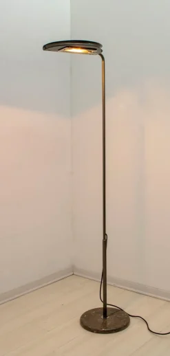 Sale Pamono Mid-Century Model Mezzaluna Floor Lamp by Bruno Gecchelin for Skipper and Pollux, 1974