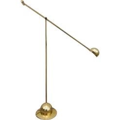 Discount Pamono Mid-Century Modern Adjustable Brass Floor Lamp from Fischer, Germany, 1960s