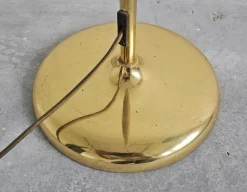 New Pamono Mid-Century Modern Adjustable Brass Swing Arm Floor Lamp, 1960s
