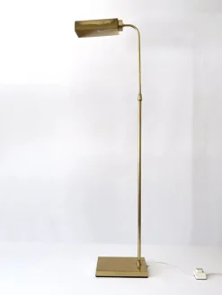 Outlet Pamono Mid-Century Modern Adjustable Brass Floor Lamp or Reading Light, Sweden, 1960s