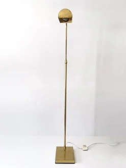 Outlet Pamono Mid-Century Modern Adjustable Brass Floor Lamp or Reading Light, Sweden, 1960s