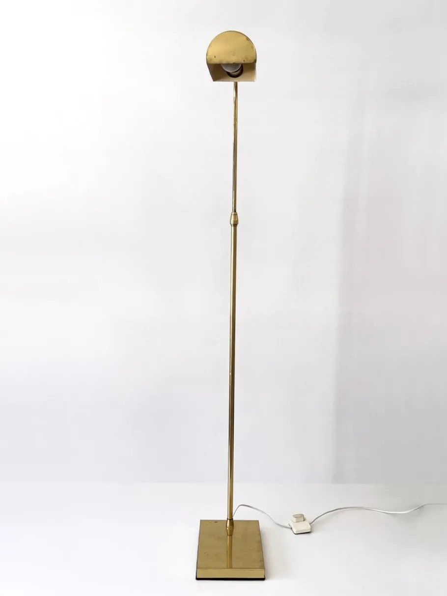 Outlet Pamono Mid-Century Modern Adjustable Brass Floor Lamp or Reading Light, Sweden, 1960s