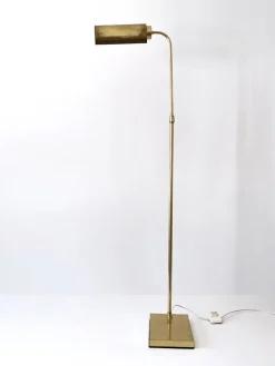 Outlet Pamono Mid-Century Modern Adjustable Brass Floor Lamp or Reading Light, Sweden, 1960s