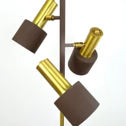 Online Pamono Mid-Century Modern Adjustable Floor Lamp in Brass and Brown from Raak